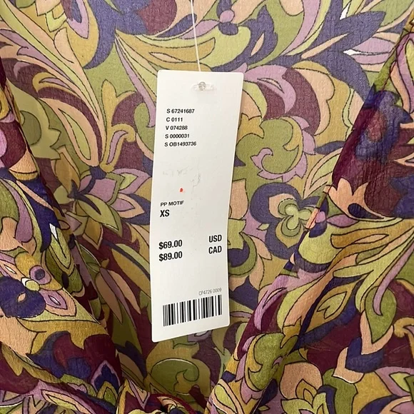 NWT Urban Outfitters Paris Tie-Front Blouse Size XS - Picture 5 of 5